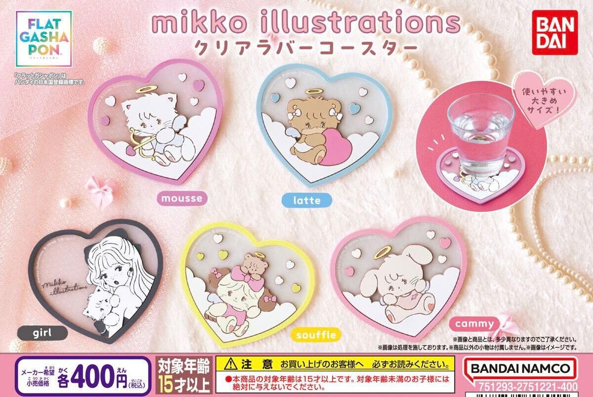Amazon.co.jp: ミッコ mikko illustrations クリアラバーコースター 全